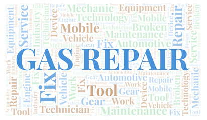 Gas Repair word cloud.