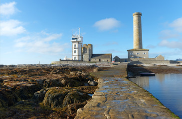 Penmarc'h lighthouse in Brittany coast