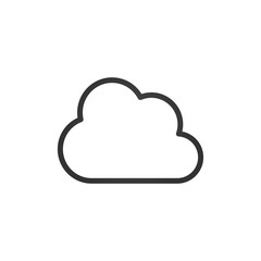 Clouds Icons. Black linear Design. Vector Illustration.