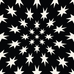 Seamless geometric star vector pattern. Retro design backdrop texture.