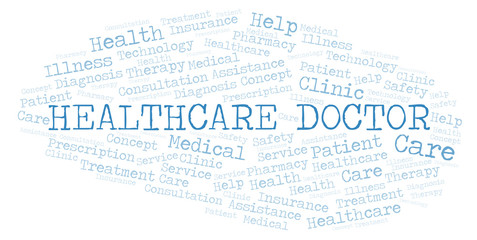 Healthcare Doctor word cloud.