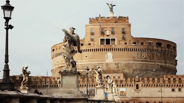 The Mausoleum Of Hadrian, Usually Known As Castel Sant'angelo, In Rome (Italy).