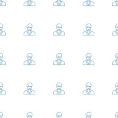 male pattern repeat seamless on white background. Editable line male icons from logistics collection. businessman icon for web and mobile.