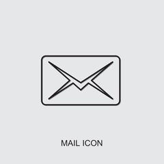 mail icon. line mail icon from office collection. Use for web, mobile, infographics and UI/UX elements. Trendy mail icon.