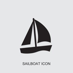 sailboat icon. filled sailboat icon from family collection. Use for web, mobile, infographics and UI/UX elements. Trendy sailboat icon.