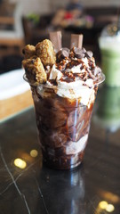 ice cream with chocolate