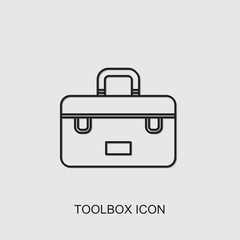 toolbox icon. line toolbox icon from construction collection. Use for web, mobile, infographics and UI/UX elements. Trendy toolbox icon.