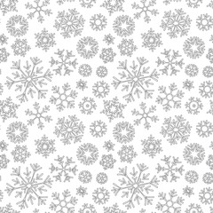 Christmas pattern from snowflakes