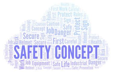 Obraz premium Safety Concept word cloud.