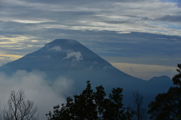 The Mountain panorama from sekunir Village Wonderful indonesia
