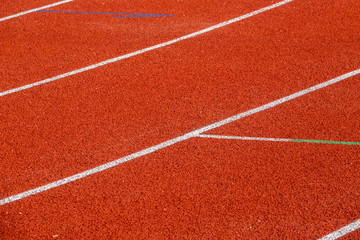 Red running track for athletics at stadium