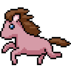 Fototapeta premium vector pixel art horse