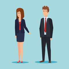 business couple avatars characters