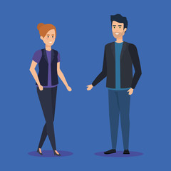 business couple avatars characters