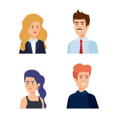 group of business people avatars characters