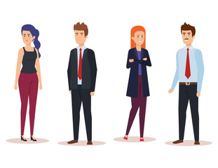 group of business people avatars characters