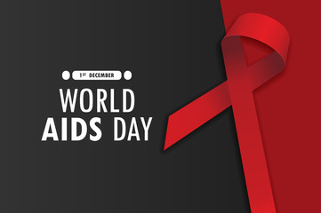 World aids day poster layout design, vector illustration