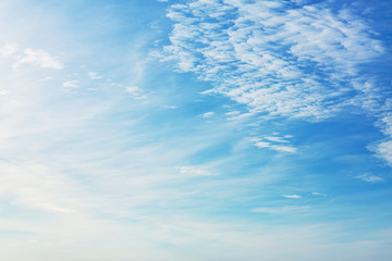 Fototapeta premium White clouds on blue sky. Texture