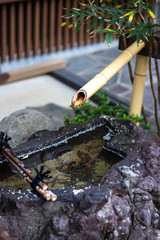 日本のつくばい　和風イメージ