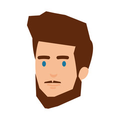 young man head avatar character