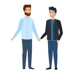 elegant businessmen avatars characters