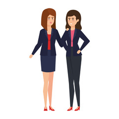 elegant businesswomen avatars characters