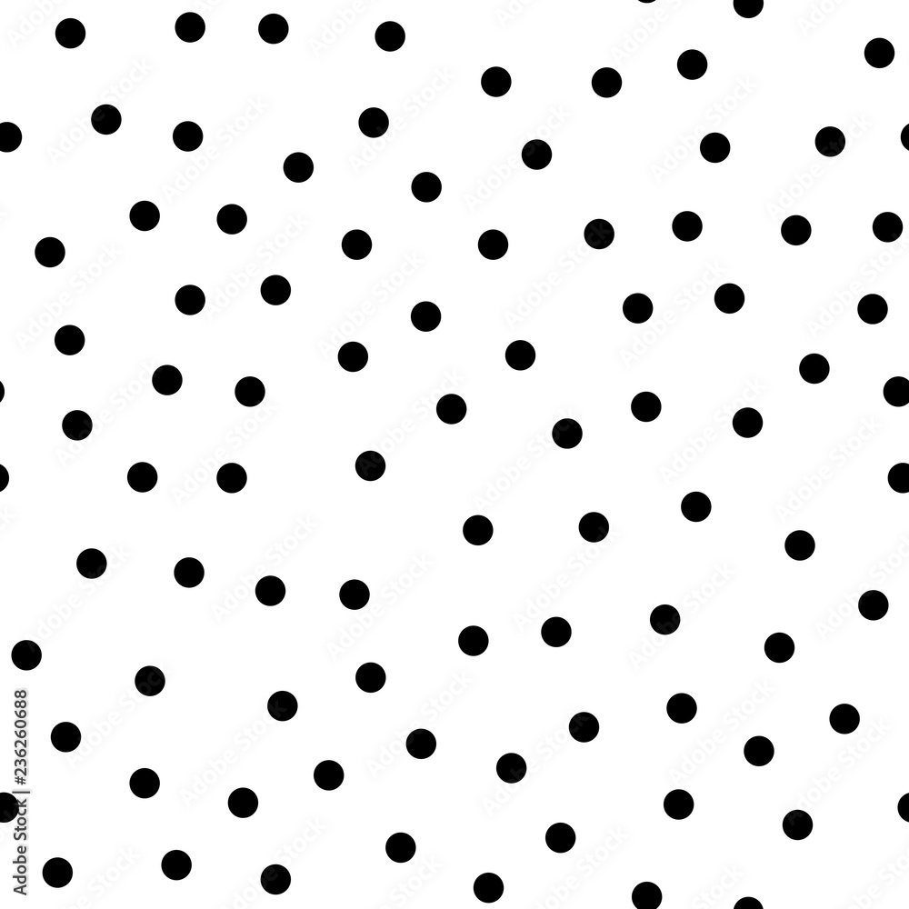 Poster random dotted seamless pattern. simple geometric background in black and white. vector illustration.