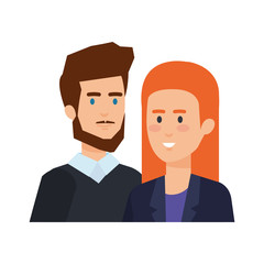 business couple avatars characters