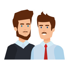 elegant businessmen avatars characters