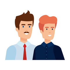 Fototapeta premium elegant businessmen avatars characters