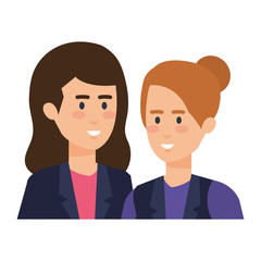 Fototapeta premium elegant businesswomen avatars characters