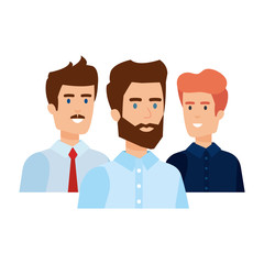 elegant businessmen avatars characters