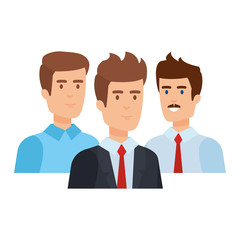 elegant businessmen avatars characters