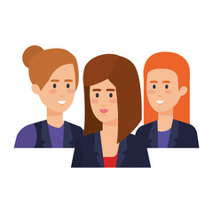 Fototapeta premium elegant businesswomen avatars characters