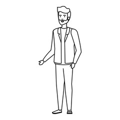 elegant businessman avatar character