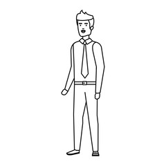 elegant businessman avatar character