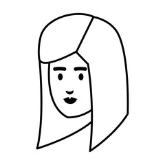 beautiful woman head avatar character