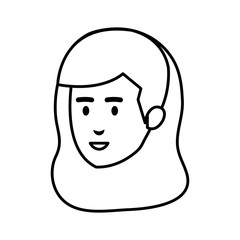 beautiful woman head avatar character