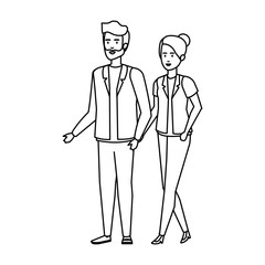 business couple avatars characters