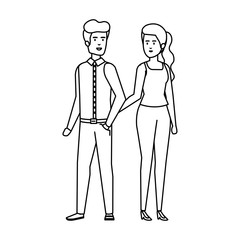 business couple avatars characters