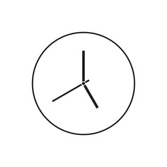 Clock vector on a white background