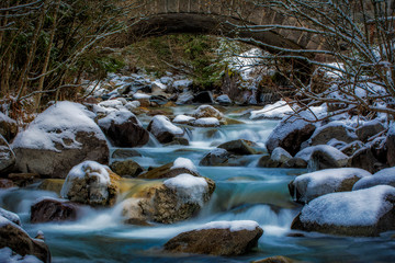 Dolomites Landscape with Snow - Italy - Alpes 