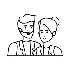 business couple avatars characters