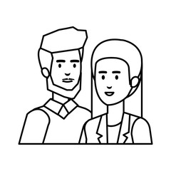 business couple avatars characters