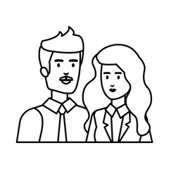 business couple avatars characters