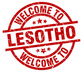 welcome to Lesotho red stamp
