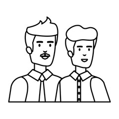 elegant businessmen avatars characters