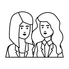 Fototapeta premium elegant businesswomen avatars characters