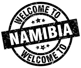 welcome to Namibia black stamp