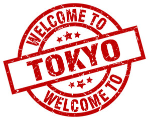 welcome to Tokyo red stamp